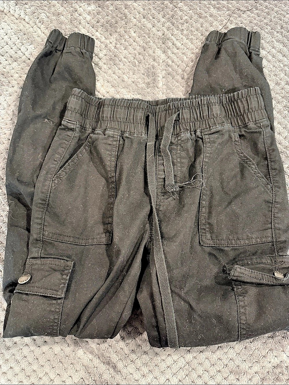 V.I.P. Girls Cargo Jogger Pants Black Size 3/26